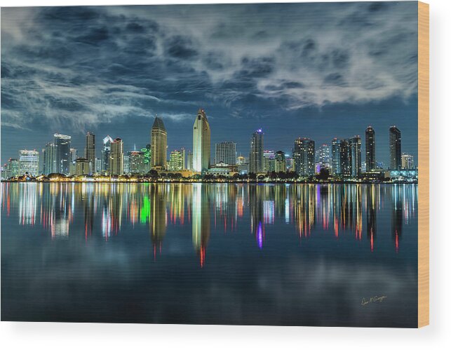San Diego Wood Print featuring the photograph San Diego Morning by Dan McGeorge