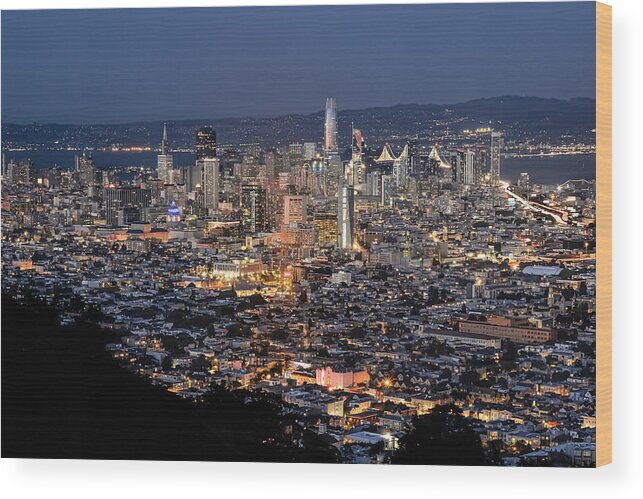 San Francisco Wood Print featuring the photograph San Francisco Skyline by Gary Geddes