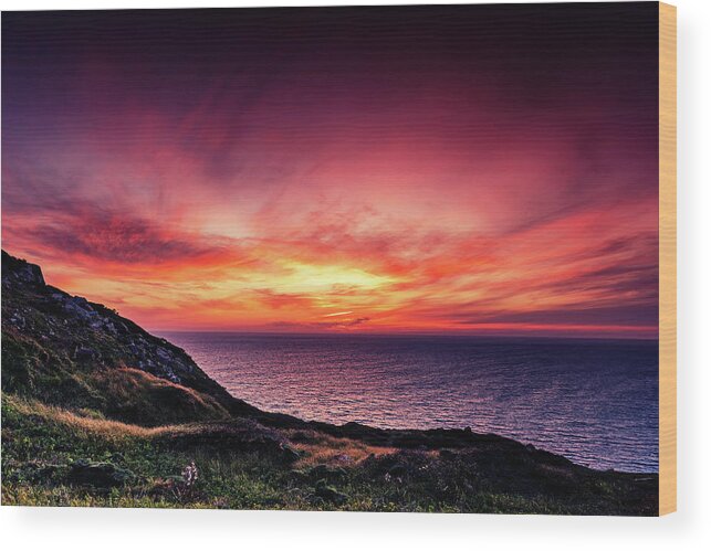 Sunset Wood Print featuring the photograph Sardinia Sunset by Stefan Kunze