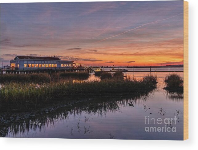 Sunsets Wood Print featuring the photograph Satisfaction by DB Hayes