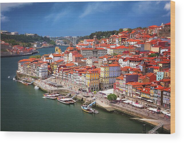 Porto Wood Print featuring the photograph Scenes of Old Porto Portugal by Carol Japp