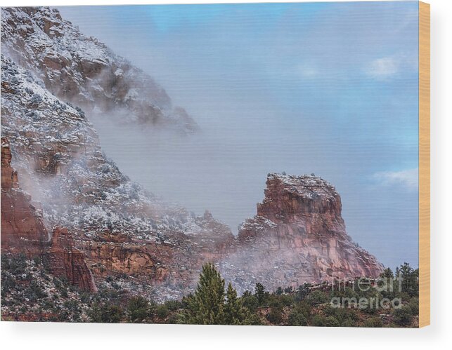 Southwest Wood Print featuring the photograph Sedona Winter by Sandra Bronstein