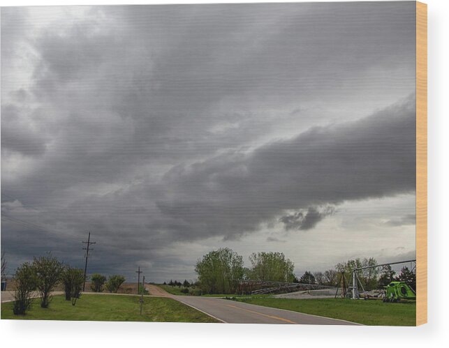 Nebraskasc Wood Print featuring the photograph Severe Nebraska Weather 013 by NebraskaSC