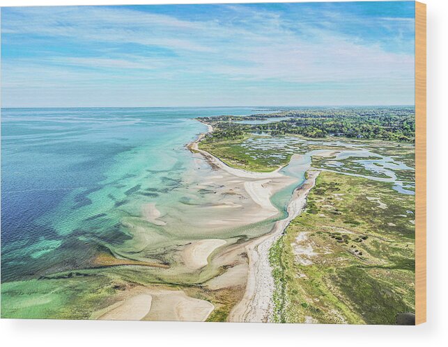 Woodneck Wood Print featuring the photograph Shades of Blue by Veterans Aerial Media LLC