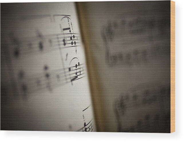 Music Wood Print featuring the photograph Sheet Music by John Manno
