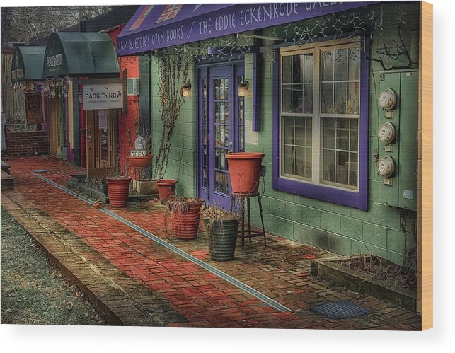  Wood Print featuring the photograph Shops in the Village by Jack Wilson
