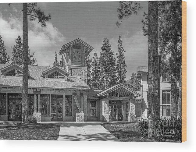 Sierra Nevada College Wood Print featuring the photograph Sierra Nevada University Patterson Hall by University Icons