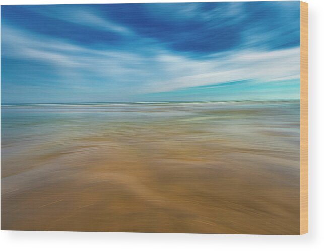 Atlantic Ocean Wood Print featuring the photograph Silky Smooth Waves by Penny Polakoff