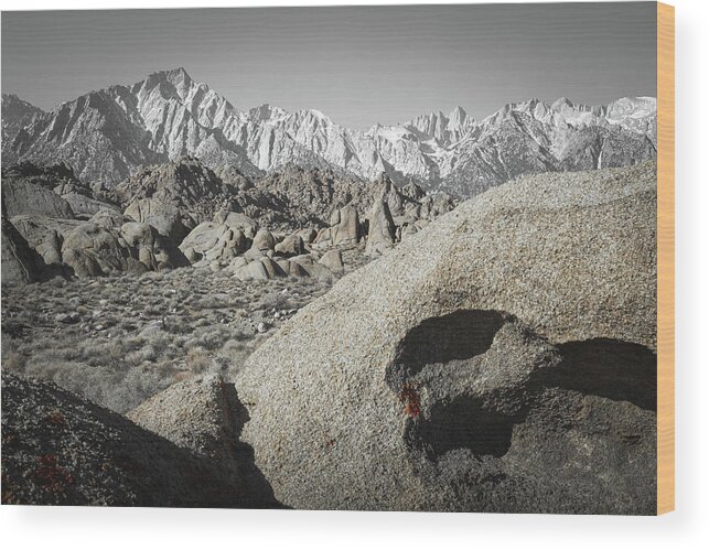 Alabama Hills Wood Print featuring the photograph Silver Sierra View 3 by Ryan Weddle