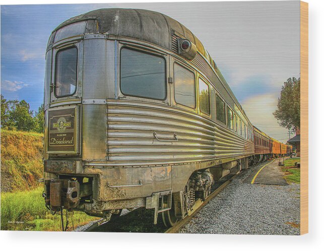 Railroad Wood Print featuring the photograph Silver Streak by Dale R Carlson