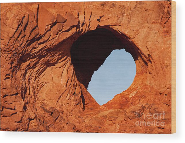 Arches National Park Wood Print featuring the photograph Small Eye in Turret Arch at Sunrise Three by Bob Phillips