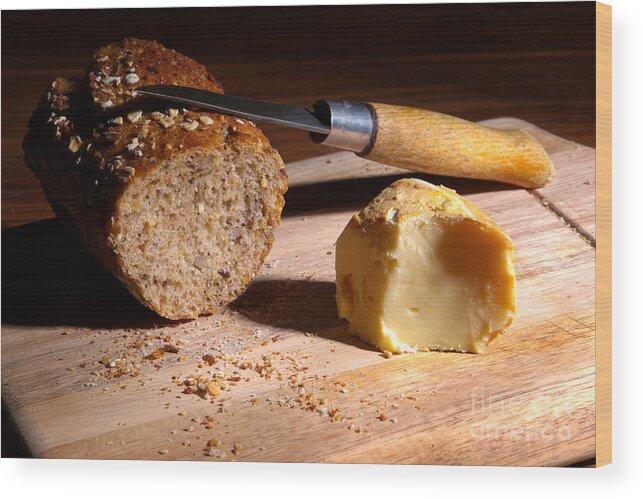 Bread Wood Print featuring the photograph Snack by Olivier Le Queinec