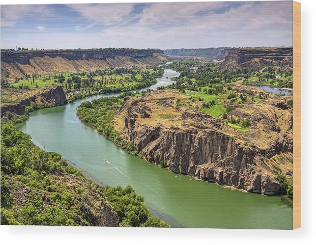 Snake River Canyon Wood Print featuring the photograph Snake River Canyon Twin Falls Idaho by Tatiana Travelways