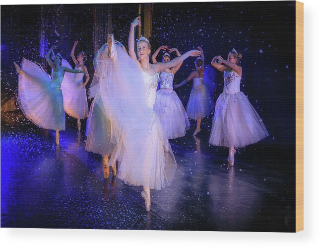 Ballerina Wood Print featuring the photograph Snow Dance No. 5 by Craig J Satterlee