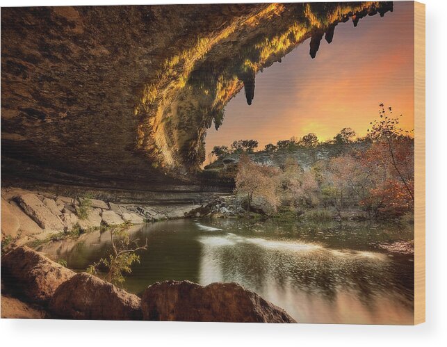 Texas Hill Country Wood Print featuring the photograph Solstice Sundown by Slow Fuse Photography