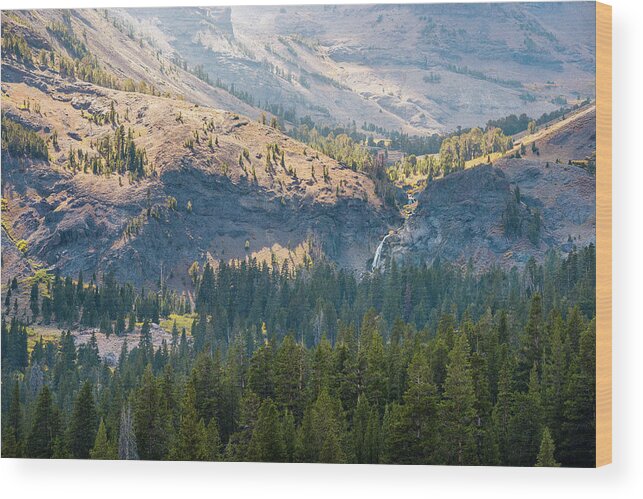 California Wood Print featuring the photograph Sonora Pass - Sardine Falls by Alexander Kunz