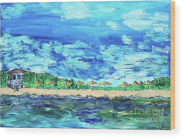  Wood Print featuring the painting South Beach Vero by Mark SanSouci