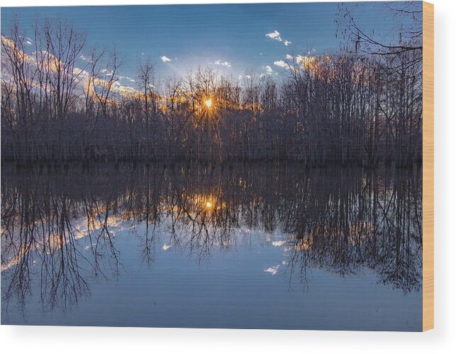 Santee River Wood Print featuring the photograph South Santee River Sunset by Norma Brandsberg