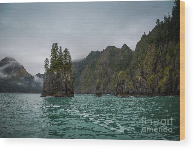 Spire Cove Wood Print featuring the photograph Spire Cove,Alaska by Eva Lechner