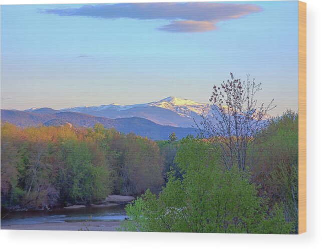 Mt Washington Nh Wood Print featuring the photograph Spring in The White Mountains by John Rowe