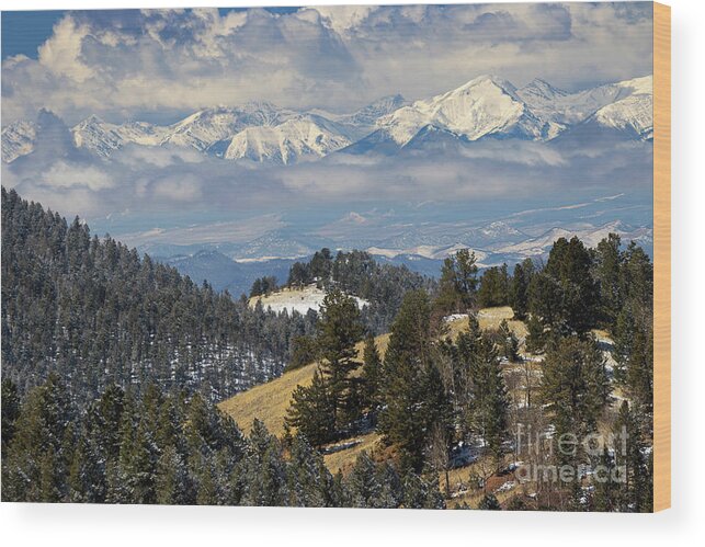 Sangre De Cristo Wood Print featuring the photograph Spring Snowstorm on he Sangre by Steven Krull