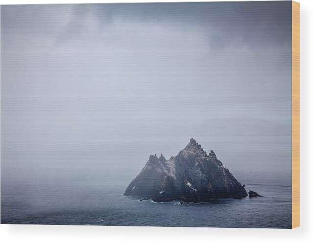  Wood Print featuring the photograph Squall Over Skellig by Sublime Ireland