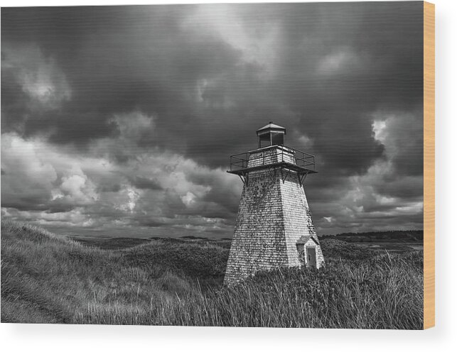 Lighthouse Wood Print featuring the photograph St Peters Harbour Lighthouse by Linda Villers