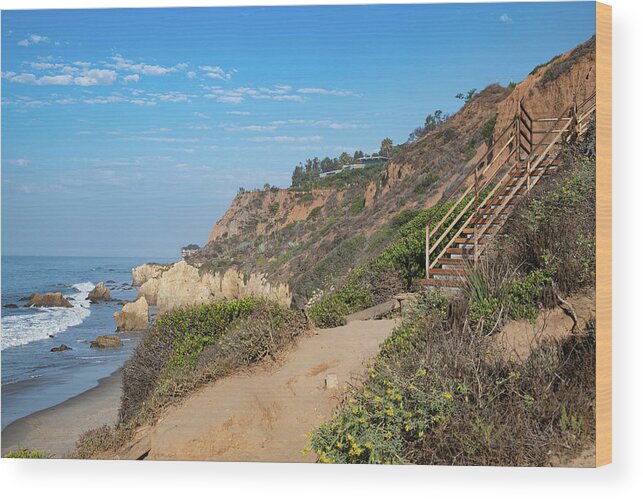 Beach Wood Print featuring the photograph Stairs to El Matador State Beach by Matthew DeGrushe