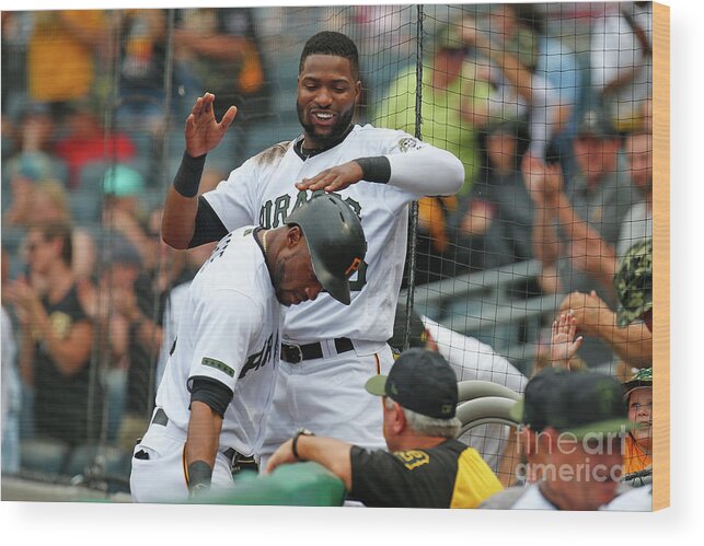 Three Quarter Length Wood Print featuring the photograph Starling Marte and Gregory Polanco by Justin K. Aller