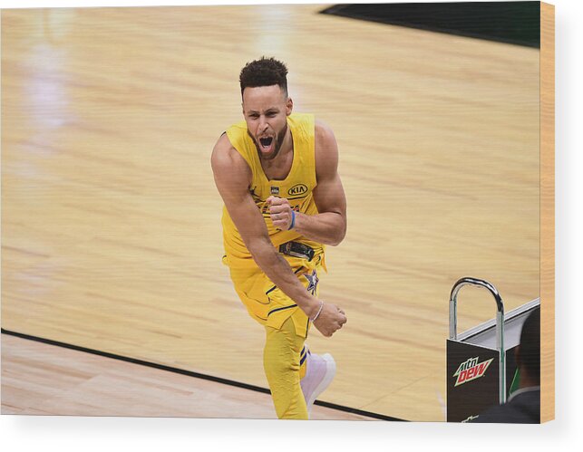 Stephen Curry Wood Print featuring the photograph Stephen Curry by Adam Hagy