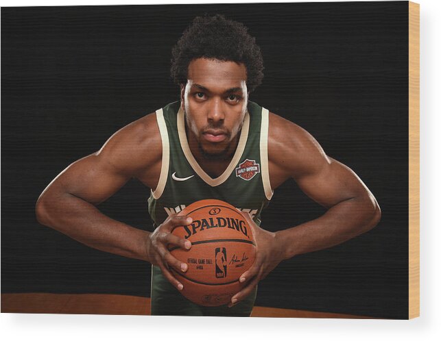 Nba Pro Basketball Wood Print featuring the photograph Sterling Brown by Brian Babineau