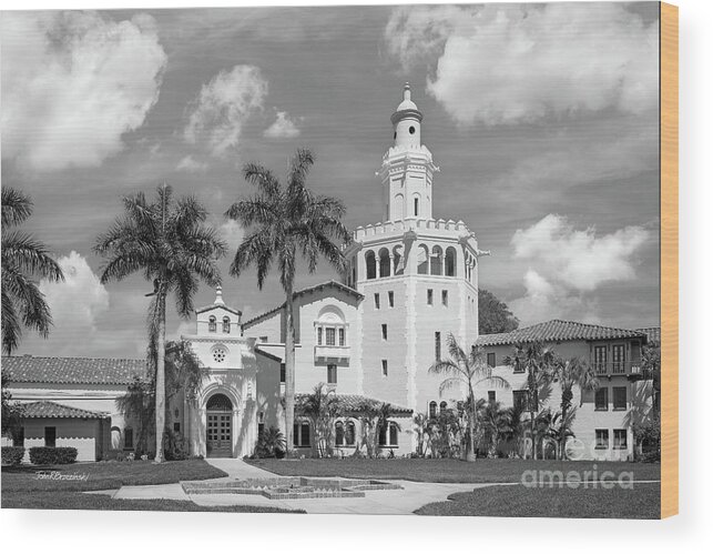 College Of Law Wood Print featuring the photograph Stetson University College of Law Plaza Mayor by University Icons