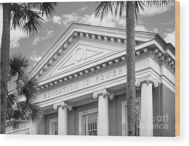 Stetson University Wood Print featuring the photograph Stetson University Sampson Hall by University Icons