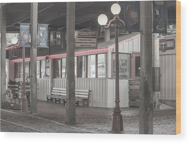 Stockyards Wood Print featuring the photograph Stockyards in Fort Worth by Roberta Byram