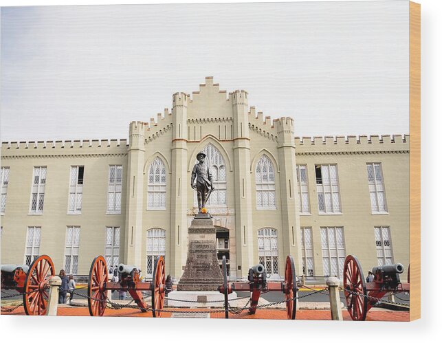 Virginia Military Institute Wood Print featuring the photograph Stonewall Jackson at VMI #2 by Kathy Jennings
