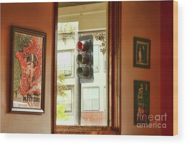 Window Wood Print featuring the photograph Stop by Joan Bertucci