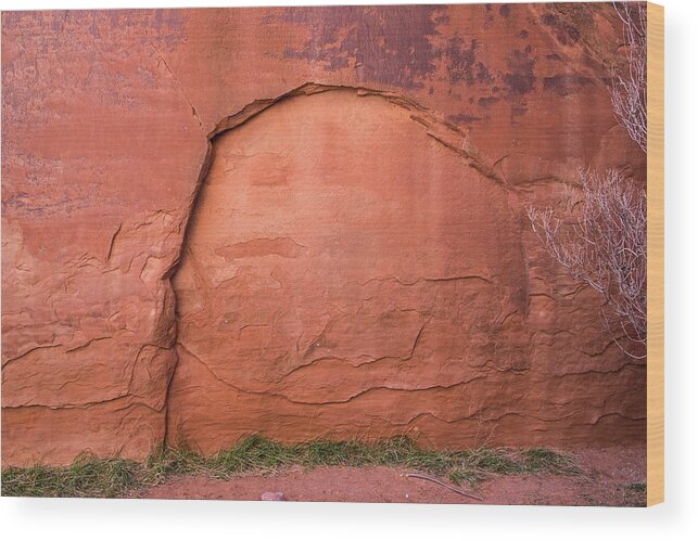 Natural Wood Print featuring the photograph Study In Sandstone by David L Moore
