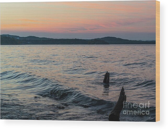 Table Rock Lake Wood Print featuring the photograph Subtle Sunset Over Table Rock Lake by Jennifer White