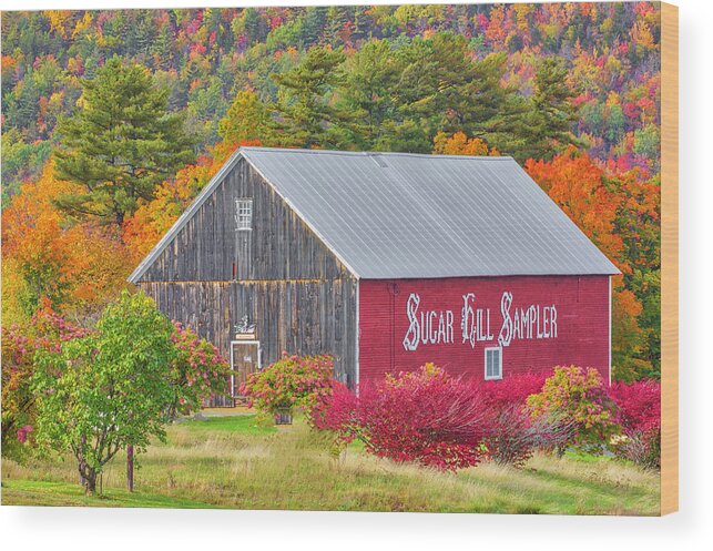 Sugar Hill Sampler Wood Print featuring the photograph Sugar Hill Sampler New Hampshire White Mountains by Juergen Roth