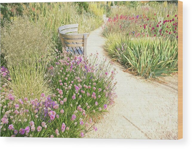 Garden Wood Print featuring the photograph English Summer Garden Plants - 2 by Philip Preston