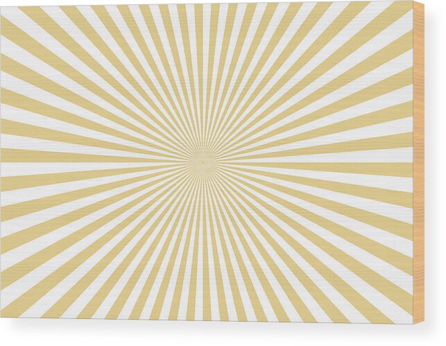 Art Wood Print featuring the drawing Sunbeams: gold rays background by Dimitris66