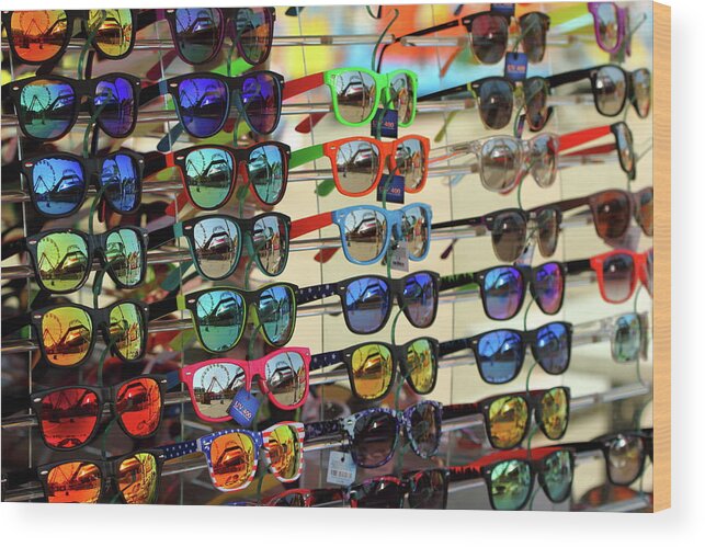Fashion Wood Print featuring the photograph Sunglasses and Sunshine by Lens Art Photography By Larry Trager