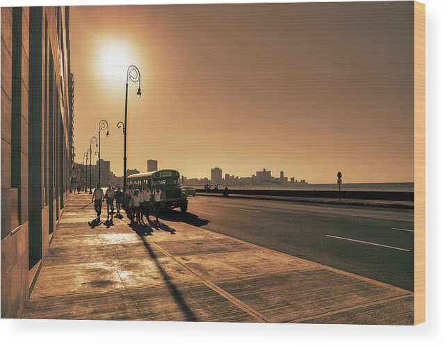 Malecon Wood Print featuring the photograph Sunny like when we were just kids by Micah Offman