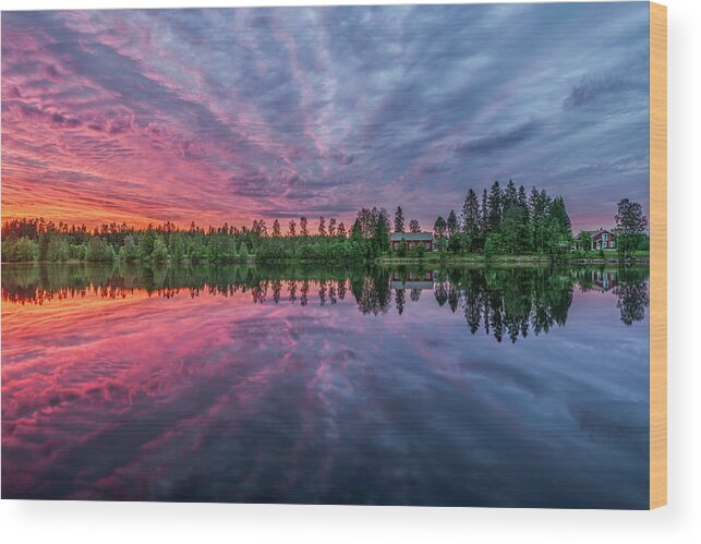 Sunrise Wood Print featuring the photograph Sunrise at 2am by Thomas Kast