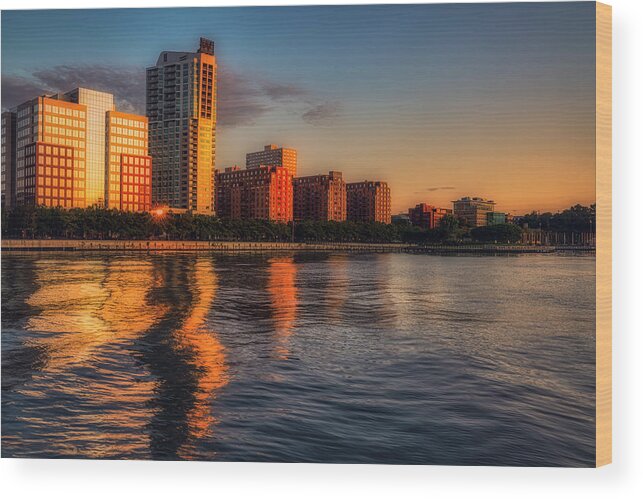 Hoboken Wood Print featuring the photograph Sunrise in Hoboken by Penny Polakoff