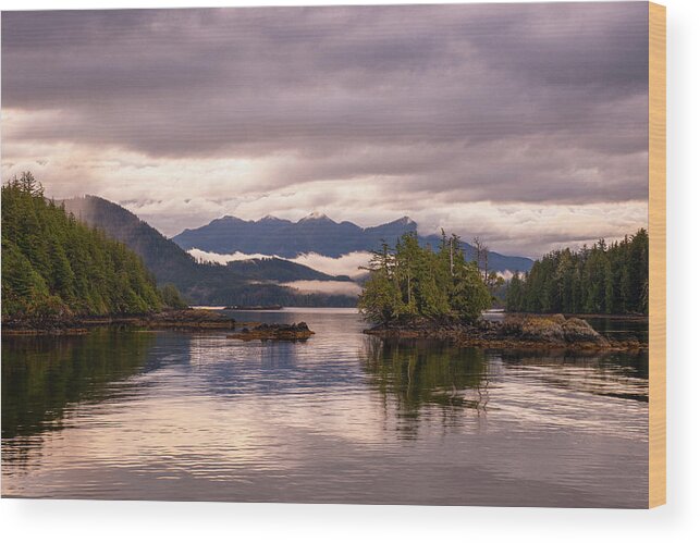 Nootka Sound Wood Print featuring the photograph Sunrise in Kyuquot by Canadart -