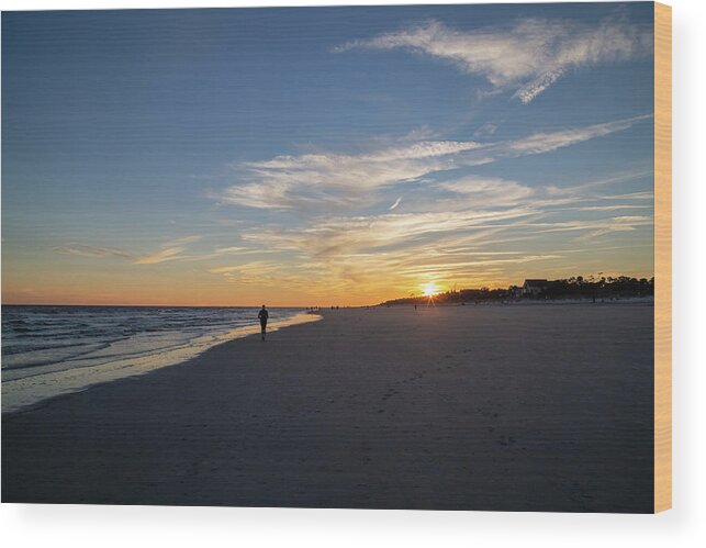 Hilton Head Island Wood Print featuring the photograph Sunset at Hilton Head Island 2 by Cindy Robinson