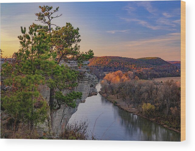 America Wood Print featuring the photograph Sunset at Little Hawksbill Crag at City Rock Bluff by Gregory Ballos