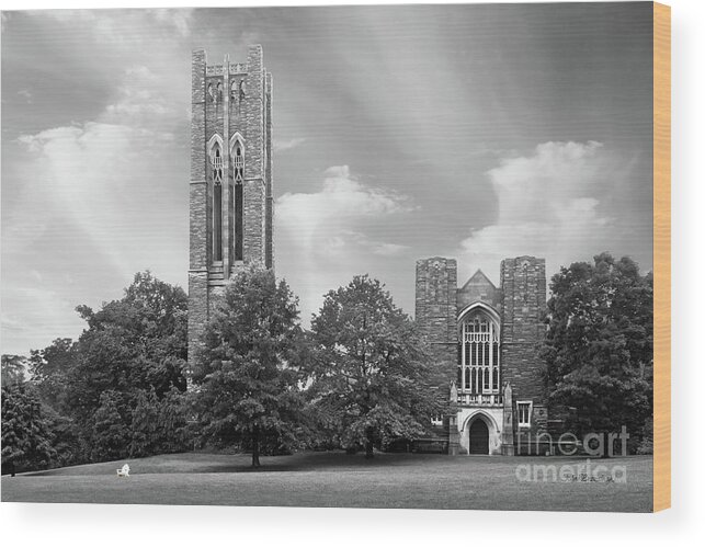 Swarthmore College Wood Print featuring the photograph Swarthmore College Clothier Hall by University Icons