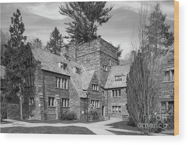 Swarthmore College Wood Print featuring the photograph Swarthmore College Worth Hall by University Icons